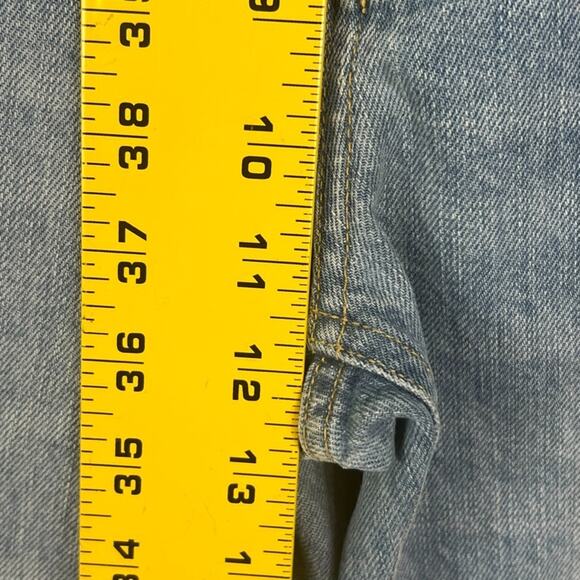 Raey Jeans Women's Size 32 Straight High Rise Cropped Organic Cotton Button Fly - Picture 8 of 11